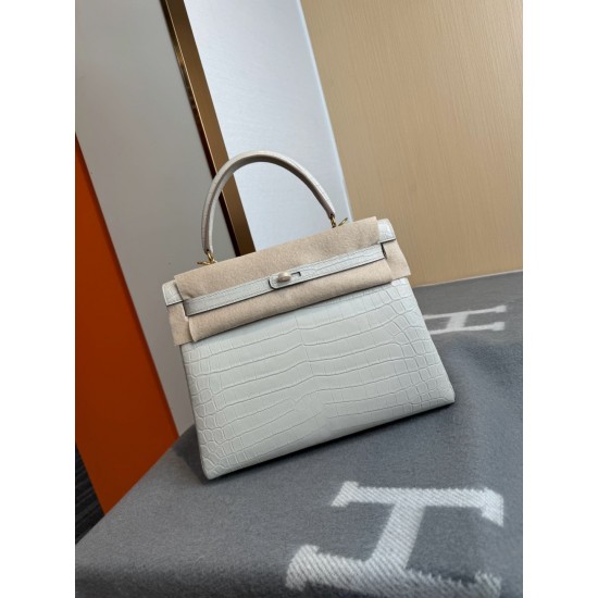 KL28 High Light Nile Crocodile Skin Kelly 28cm