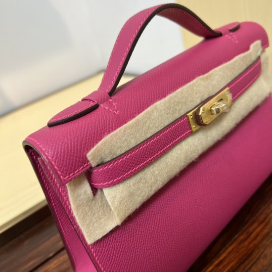 Kelly imported Epsom leather semi handmade hand sewn wax thread Kelly imported Epsom leather semi handmade hand sewn wax thread