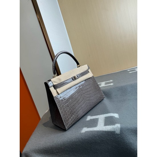 KL28 High Light Nile Crocodile Skin Kelly 28cm