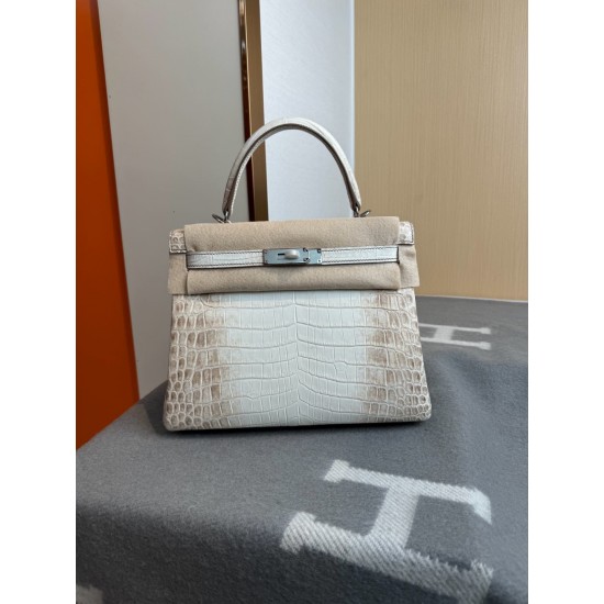KL28 High Light Nile Crocodile Skin Kelly 28cm