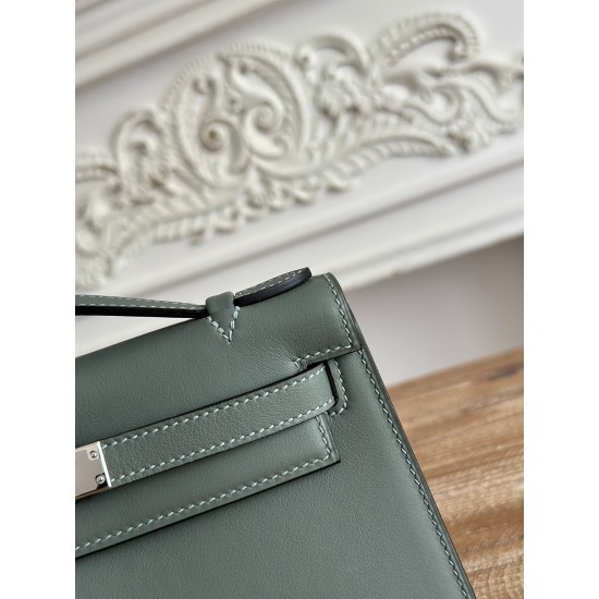 Kelly imported Epsom leather semi handmade hand sewn wax thread Kelly imported Epsom leather semi handmade hand sewn wax thread