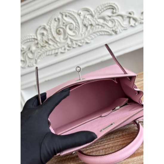 Kelly imported Epsom leather semi handmade hand sewn wax thread
