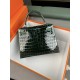 KL25 Amber Yellow Highlighting Nile Crocodile Skin Kelly 25cm