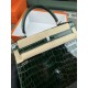 KL25 Amber Yellow Highlighting Nile Crocodile Skin Kelly 25cm