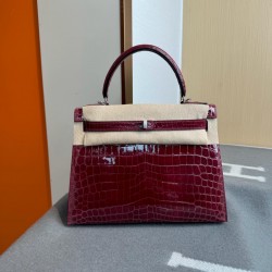KL28 High Light Nile Crocodile Skin Kelly 28cm