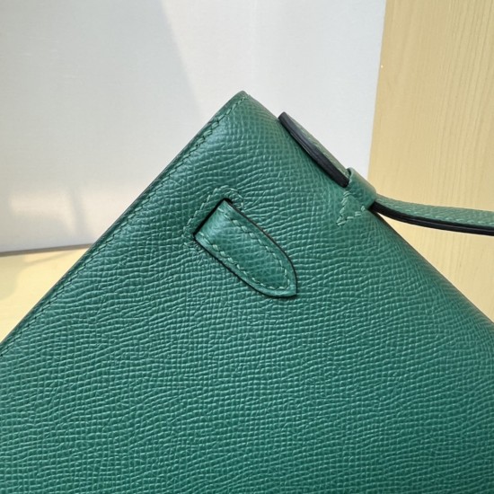 Kelly imported Epsom leather semi handmade hand sewn wax thread Kelly imported Epsom leather semi handmade hand sewn wax thread