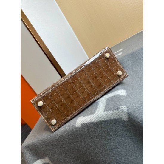 KL28 High Light Nile Crocodile Skin Kelly 28cm