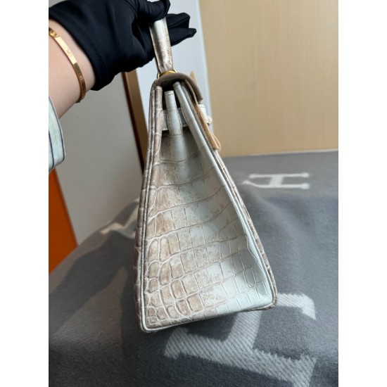 KL28 High Light Nile Crocodile Skin Kelly 28cm