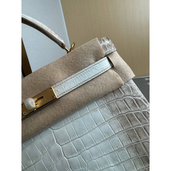 KL28 High Light Nile Crocodile Skin Kelly 28cm
