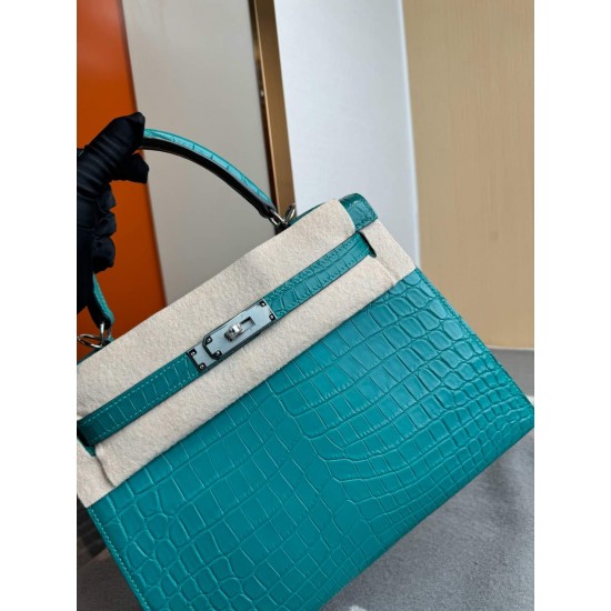 KL28 High Light Nile Crocodile Skin Kelly 28cm