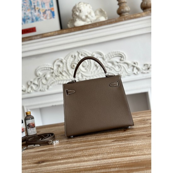 Kelly imported Epsom leather semi handmade hand sewn wax thread Kelly imported Epsom leather semi handmade hand sewn wax thread
