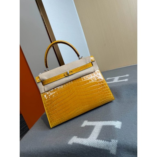 KL28 High Light Nile Crocodile Skin Kelly 28cm