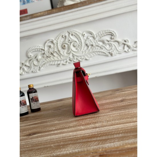 Kelly imported Epsom leather semi handmade hand sewn wax thread Kelly imported Epsom leather semi handmade hand sewn wax thread