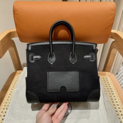 Birkin 25Cargo cloth bag canvas splicing swift