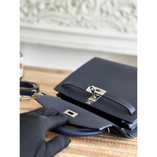 Kelly imported Epsom leather semi handmade hand sewn wax thread Kelly imported Epsom leather semi handmade hand sewn wax thread