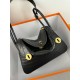 Lindy26 crocodile skin black