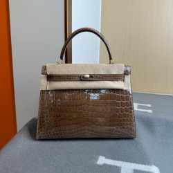 KL28 High Light Nile Crocodile Skin Kelly 28cm