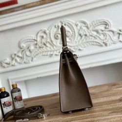 Kelly imported Epsom leather semi handmade hand sewn wax thread