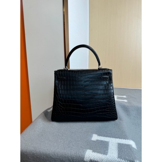 KL28 High Light Nile Crocodile Skin Kelly 28cm