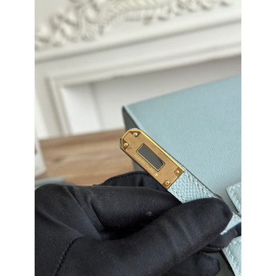 Kelly imported Epsom leather semi handmade hand sewn wax thread