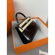 KL25 Amber Yellow Highlighting Nile Crocodile Skin Kelly 25cm