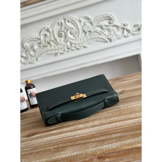 Kelly imported Epsom leather semi handmade hand sewn wax thread Kelly imported Epsom leather semi handmade hand sewn wax thread
