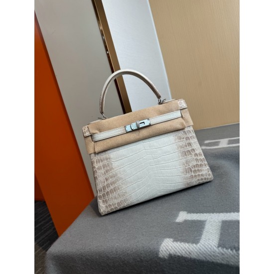 KL28 High Light Nile Crocodile Skin Kelly 28cm