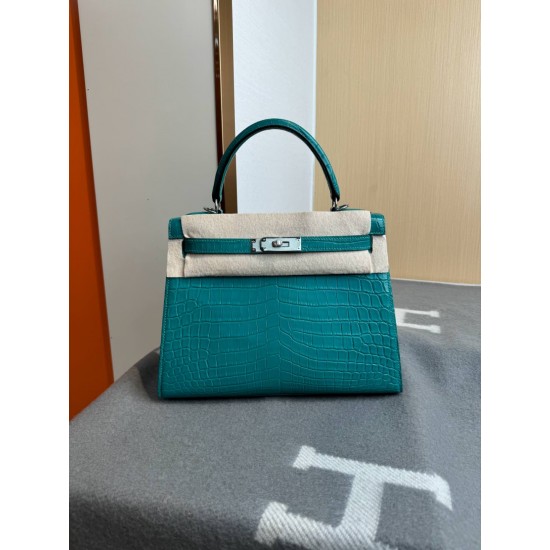 KL28 High Light Nile Crocodile Skin Kelly 28cm