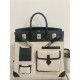Swift Leather Black Birkin HAC 40cm Cargo Canvas Series Swift Leather Black Birkin HAC 40cm Cargo Canvas Series