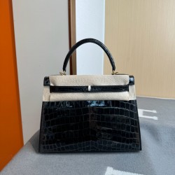 KL28 High Light Nile Crocodile Skin Kelly 28cm