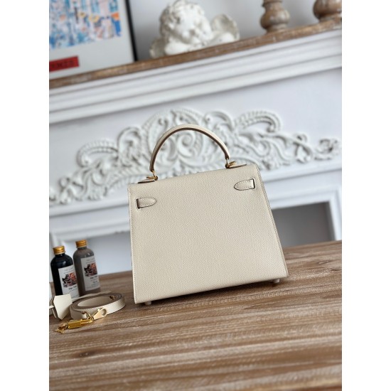 Kelly imported Epsom leather semi handmade hand sewn wax thread Kelly imported Epsom leather semi handmade hand sewn wax thread