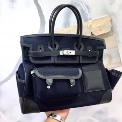 Birkin35 Cargo Dark Blue Silver Buckle