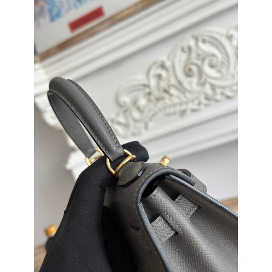 Kelly imported Epsom leather semi handmade hand sewn wax thread Kelly imported Epsom leather semi handmade hand sewn wax thread
