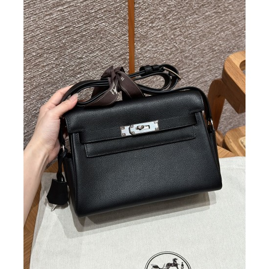 Men's Kelly messenger bag 25cm imported Evercolor leather from the factory Men's Kelly messenger bag 25cm imported Evercolor leather from the factory