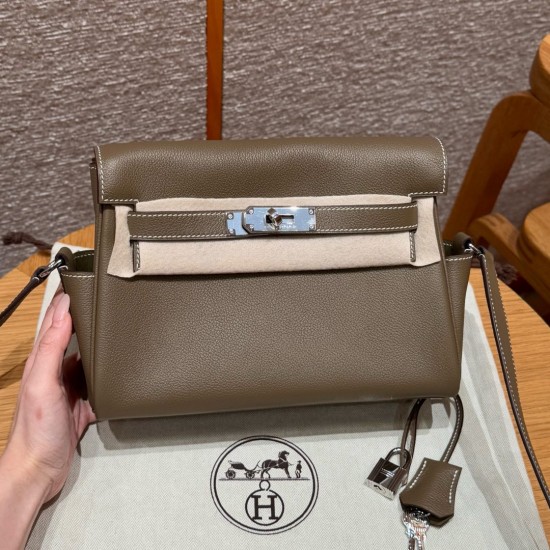 Men's Kelly messenger bag 25cm imported Evercolor leather from the factory Men's Kelly messenger bag 25cm imported Evercolor leather from the factory