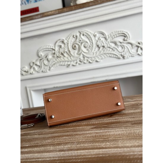 Kelly imported Epsom leather semi handmade hand sewn wax thread Kelly imported Epsom leather semi handmade hand sewn wax thread