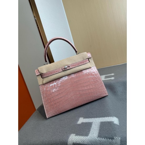 KL28 High Light Nile Crocodile Skin Kelly 28cm