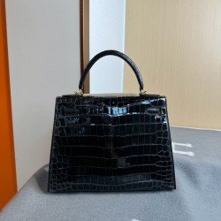 KL28 High Light Nile Crocodile Skin Kelly 28cm
