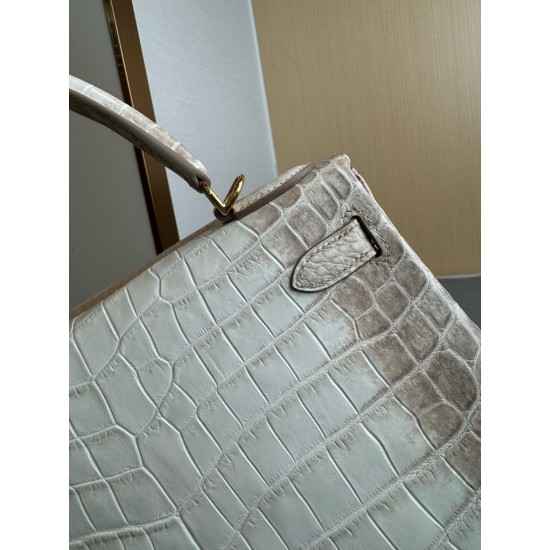 KL28 High Light Nile Crocodile Skin Kelly 28cm