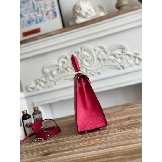 Kelly imported Epsom leather semi handmade hand sewn wax thread Kelly imported Epsom leather semi handmade hand sewn wax thread