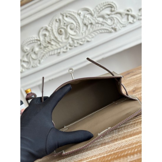 Kelly imported Epsom leather semi handmade hand sewn wax thread