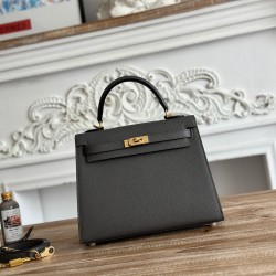 Kelly imported Epsom leather semi handmade hand sewn wax thread