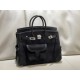 Birkin 25cm cargo canvas bag newly released this year with canvas splicing swift leather/silver buckle Birkin 25cm cargo canvas bag newly released this year with canvas splicing swift leather/silver buckle
