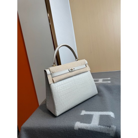 KL28 High Light Nile Crocodile Skin Kelly 28cm