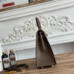 Kelly imported Epsom leather semi handmade hand sewn wax thread