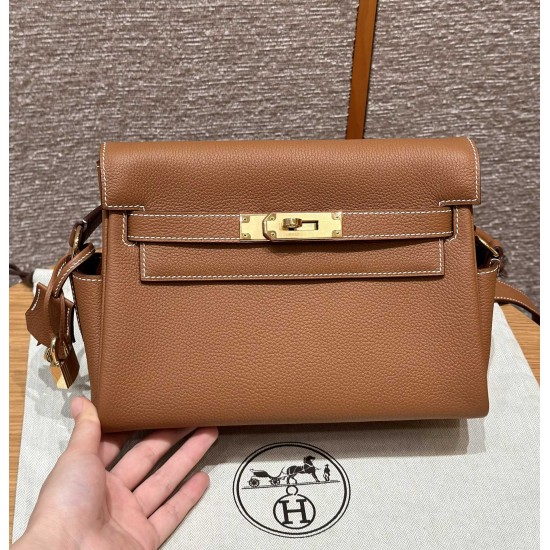 Men's Kelly messenger bag 25cm imported Evercolor leather from the factory Men's Kelly messenger bag 25cm imported Evercolor leather from the factory
