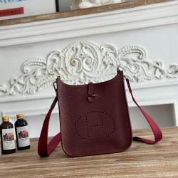 Mini Eveline~Eveline semi handmade+wax thread self matching shoulder strap+TC cowhide