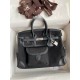 Hand sewn Birkin 25cm Cargo swift woven fabric with black silver buckle Hand sewn Birkin 25cm Cargo swift woven fabric with black silver buckle