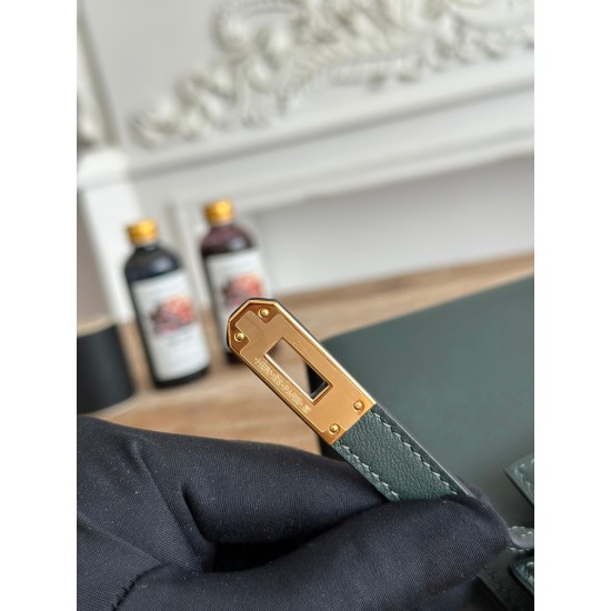 Kelly imported Epsom leather semi handmade hand sewn wax thread Kelly imported Epsom leather semi handmade hand sewn wax thread