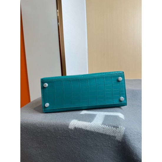 KL28 High Light Nile Crocodile Skin Kelly 28cm